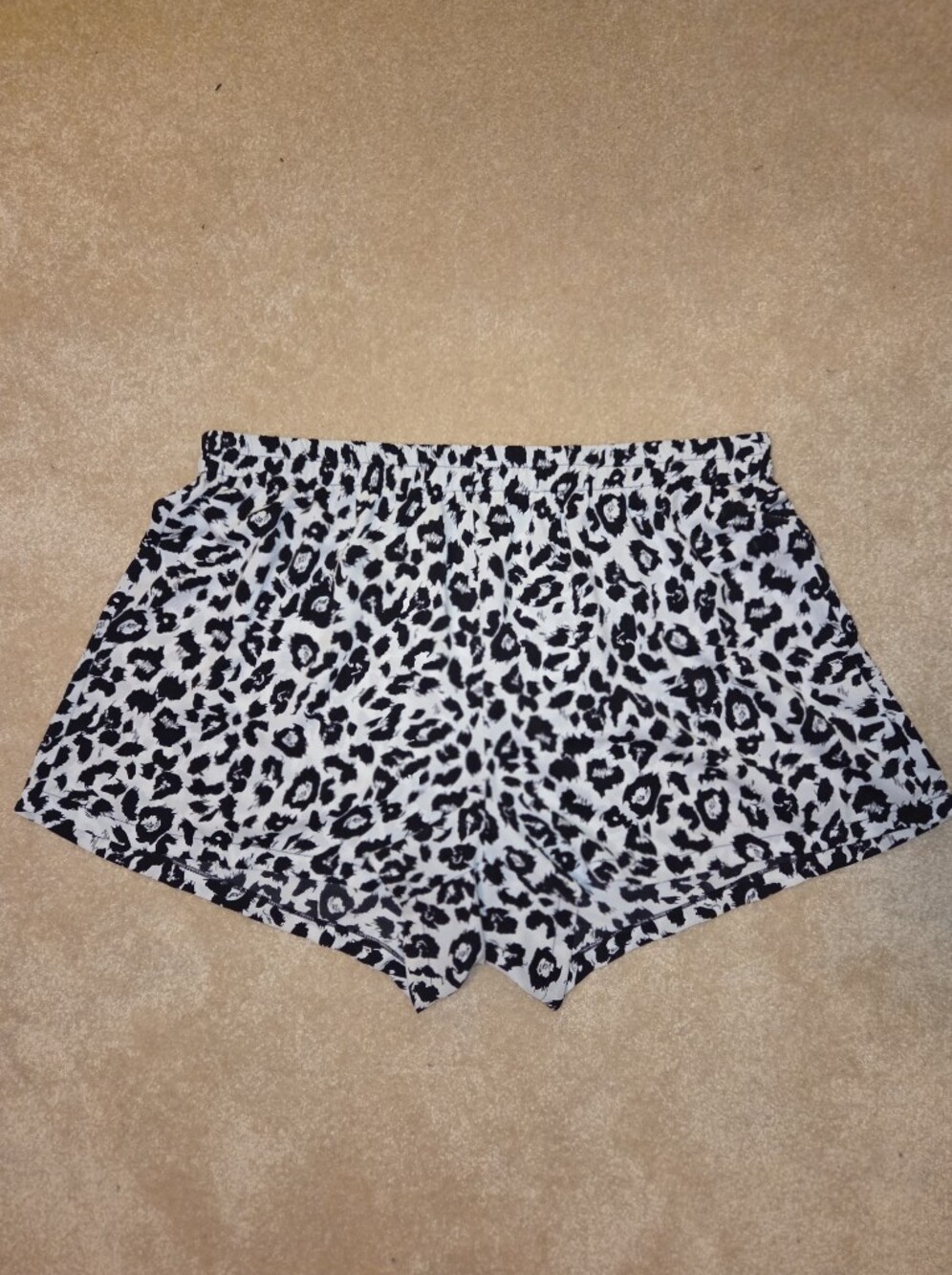 SHEIN Black and White Animal Print Shorts